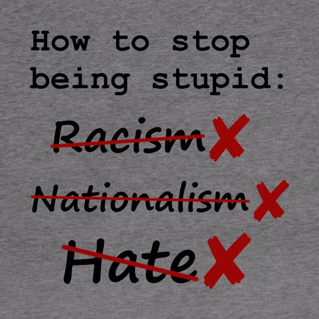 anti-racism and start thinking by SpassmitShirts